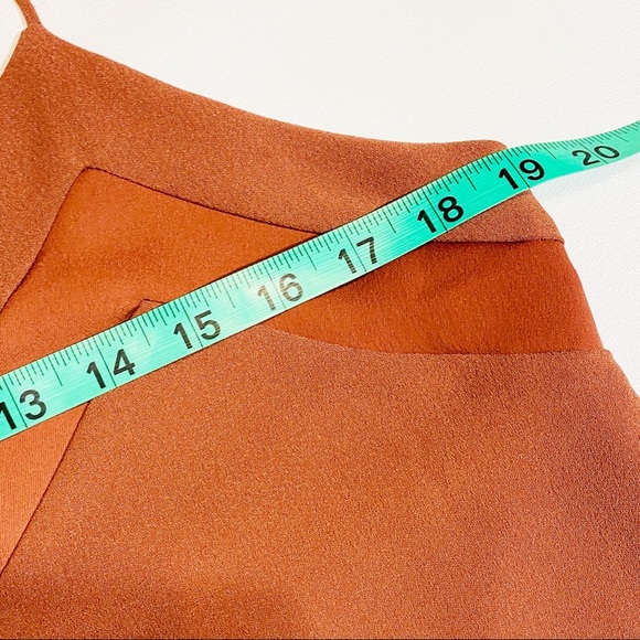 Naked Zebra Last Call  STRAPPY MINI PANELED DETAILED SHIFT DRESS in bronze - Picture 6 of 11